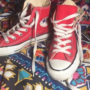 Red High Top Converse